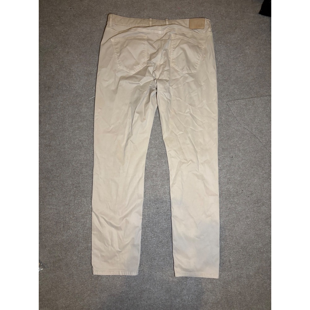 Peter Millar Crown Crafted Mens 38x32 Tan Khaki Five Pocket Pants Trouser Turkey - Picture 7 of 11